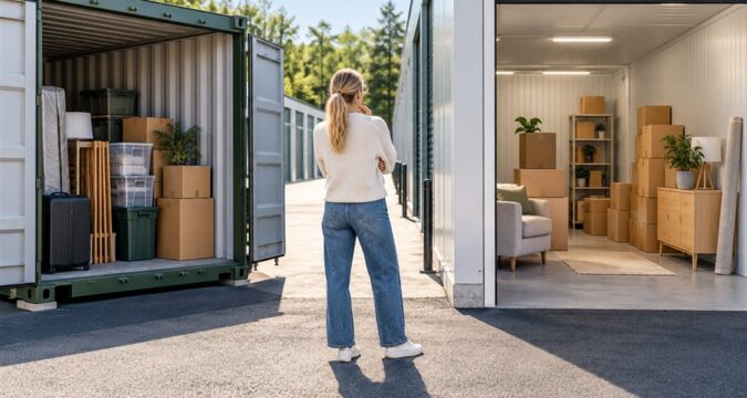 Container og opvarmet depotrum hos TrygDepot